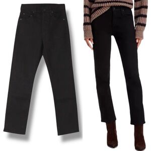 MOTHER Jeans The Tomcat Ankle Lasting Impression Black Size 26